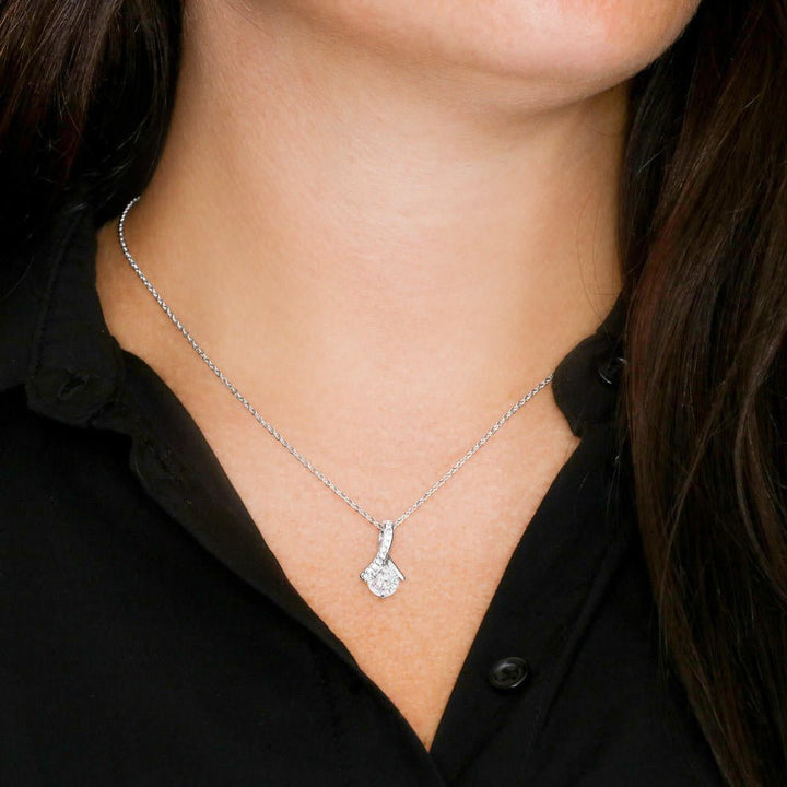 "To Our Daughter, Love mum & Dad" White gold necklace - Luxesmith - Handcrafted Jewellery