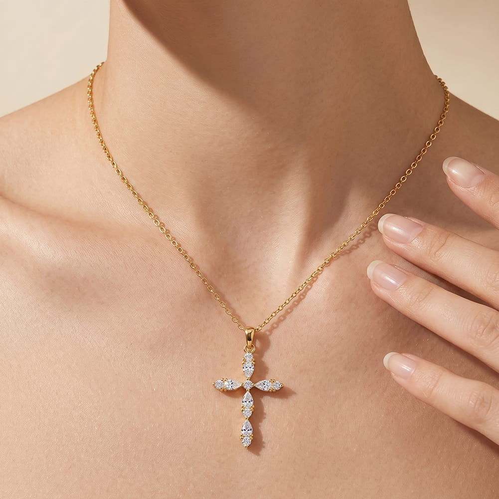 To My Wife Eternal Faith Cross Necklace - Luxesmith - Handcrafted Jewellery