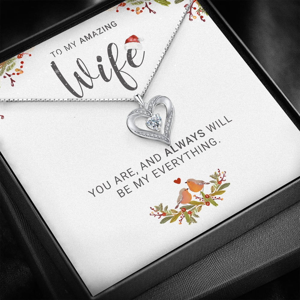 "To My Wife, My Everything" - Silver Love Heart Necklace - Luxesmith - Handcrafted Jewellery