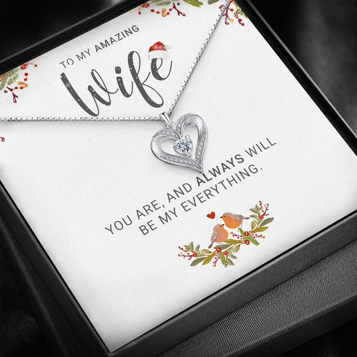 "To My Wife, My Everything" - Silver Love Heart Necklace - Luxesmith - Handcrafted Jewellery