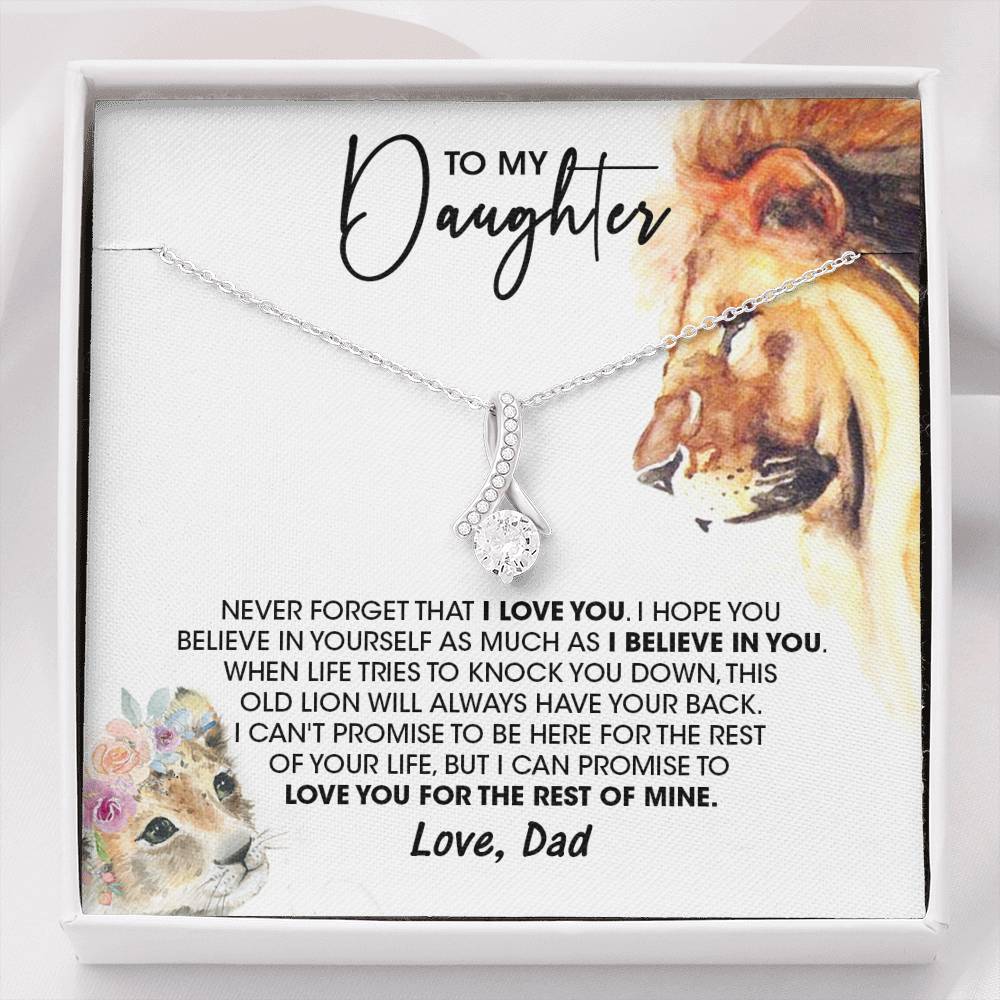 "TO MY DAUGHTER, LOVE DAD" WHITE GOLD GIFT SET - Luxesmith - Handcrafted Jewellery