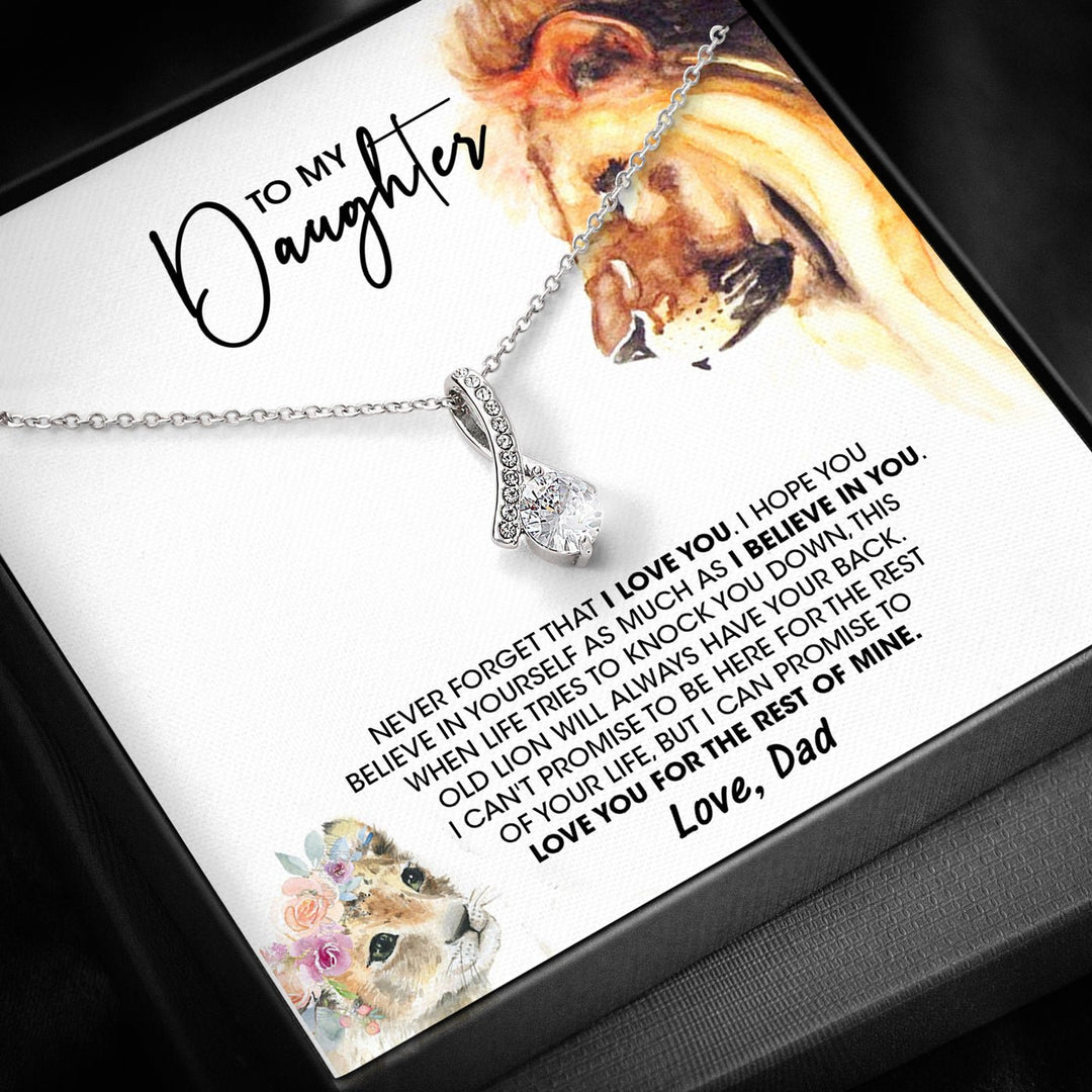"TO MY DAUGHTER, LOVE DAD" WHITE GOLD GIFT SET - Luxesmith - Handcrafted Jewellery