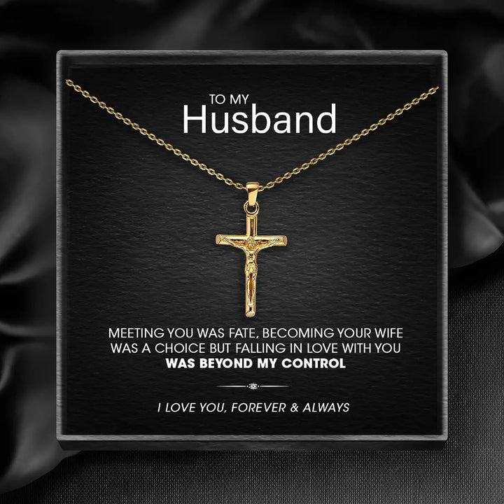 "To My Husband" - Cross Pendant Gift Set - Luxesmith - Handcrafted Jewellery