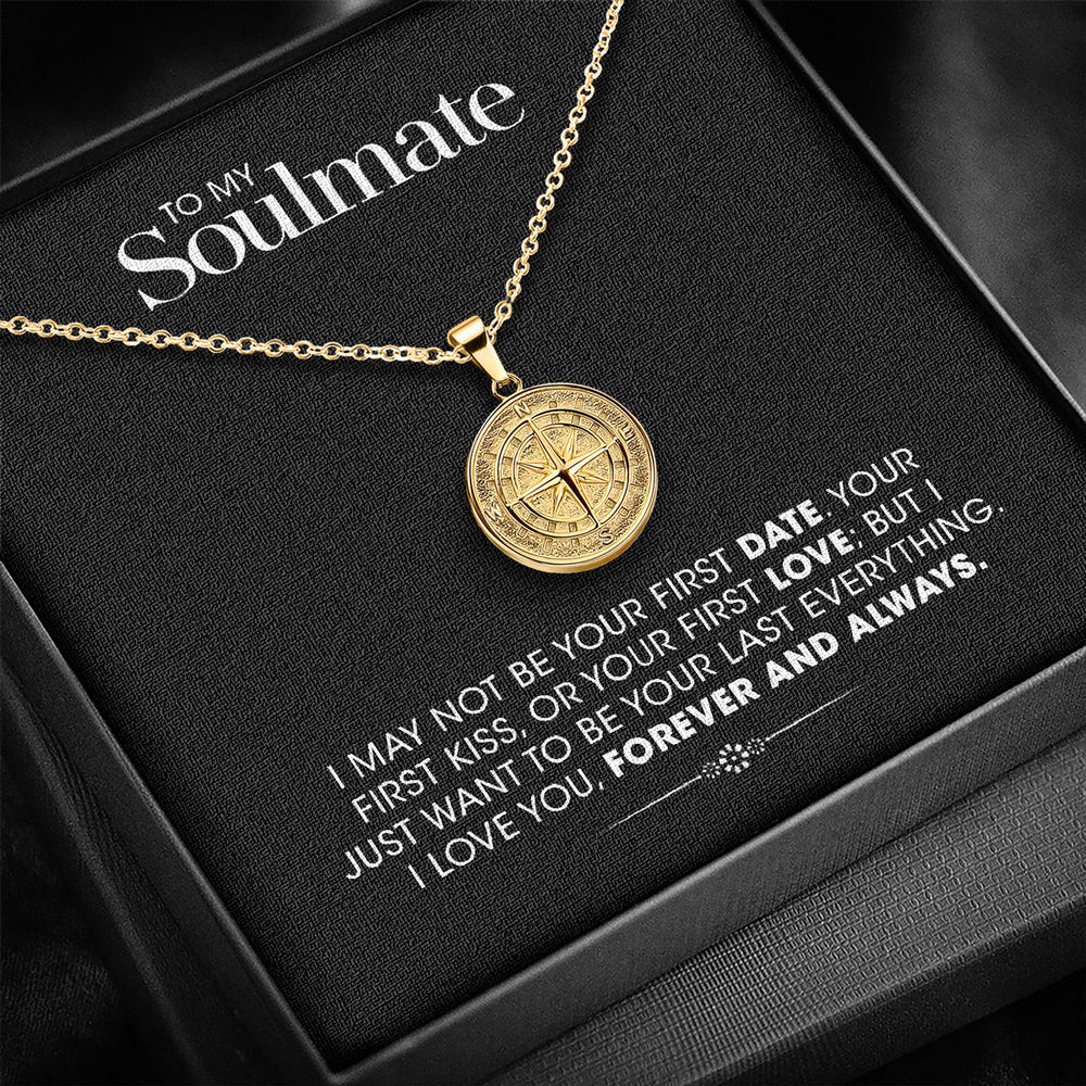 "To My Soulmate" - Compass Pendant Gift Set - Luxesmith - Handcrafted Jewellery