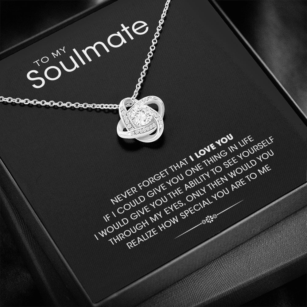 To my soulmate - white gold love knot necklace - Luxesmith - Handcrafted Jewellery