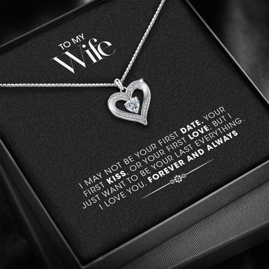"To my Wife, Forever & Always" - Silver Love Heart Necklace - Luxesmith - Handcrafted Jewellery